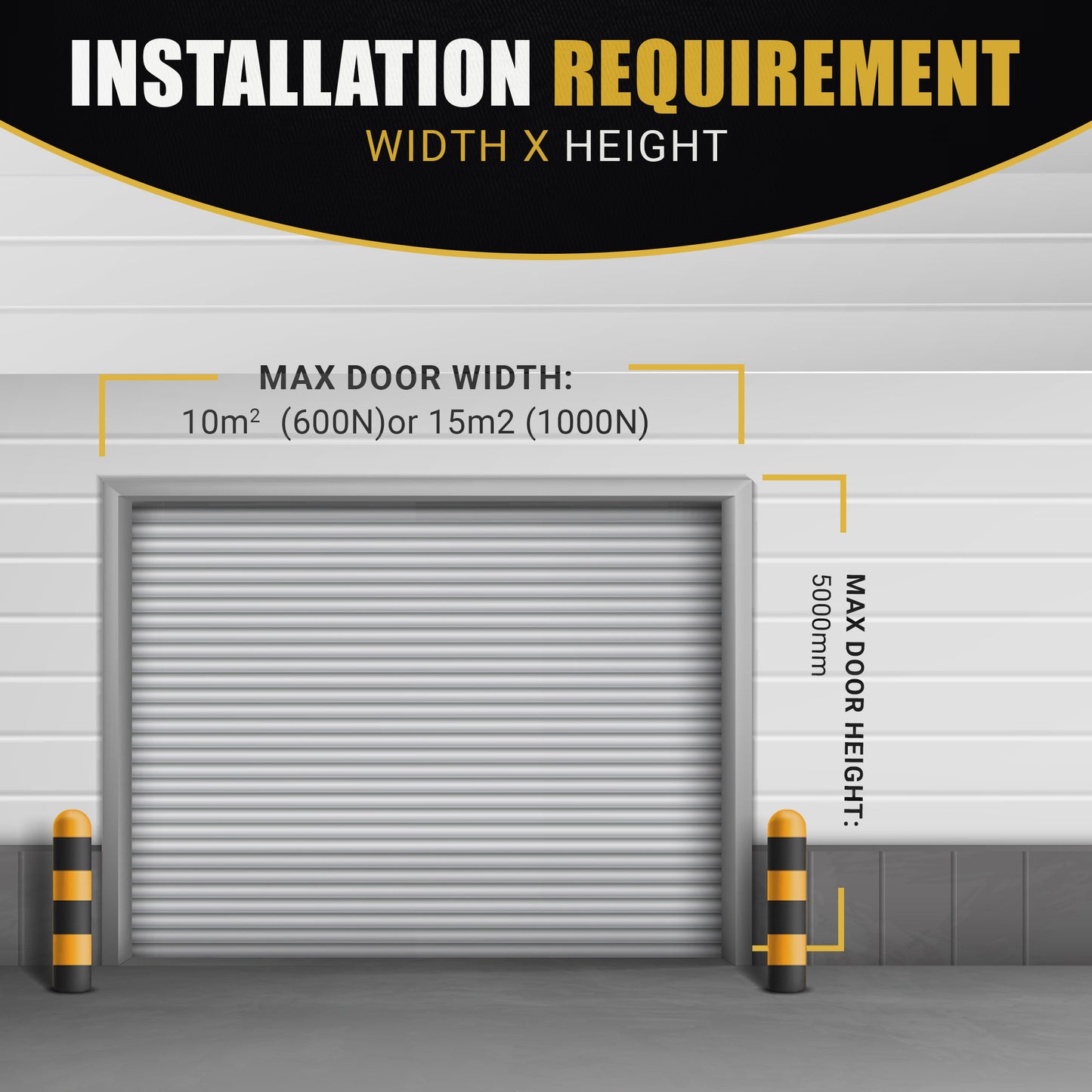 Roller Garage Door Motor - with wall panel controller